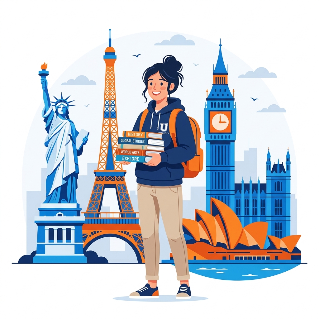 Study Abroad Illustration